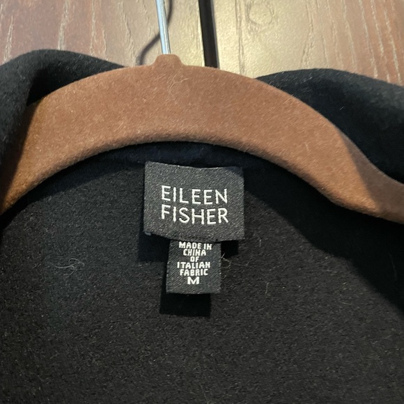Eileen Fisher | Wool Cashmere blend High Collar Coat - Picture 3 of 3